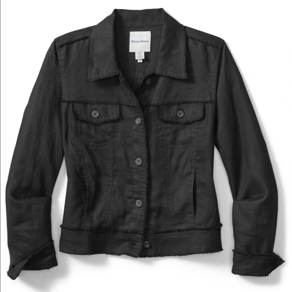 Tommy Bahama Two Palm Raw Edge Point Collar Jacket - Picture 11 of 16